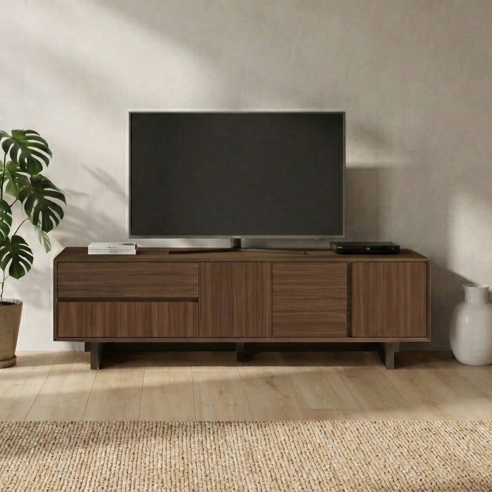 Έπιπλο τηλεόρασης Capri  χρώμα καρυδί milano 180x45x55εκ. - Pakobazaar