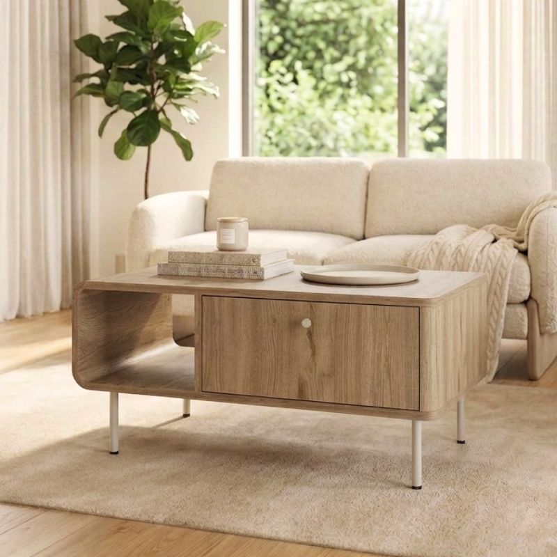 Τραπεζάκι σαλονιού Colia  χρώμα sepet oak 90x60x40,4εκ.