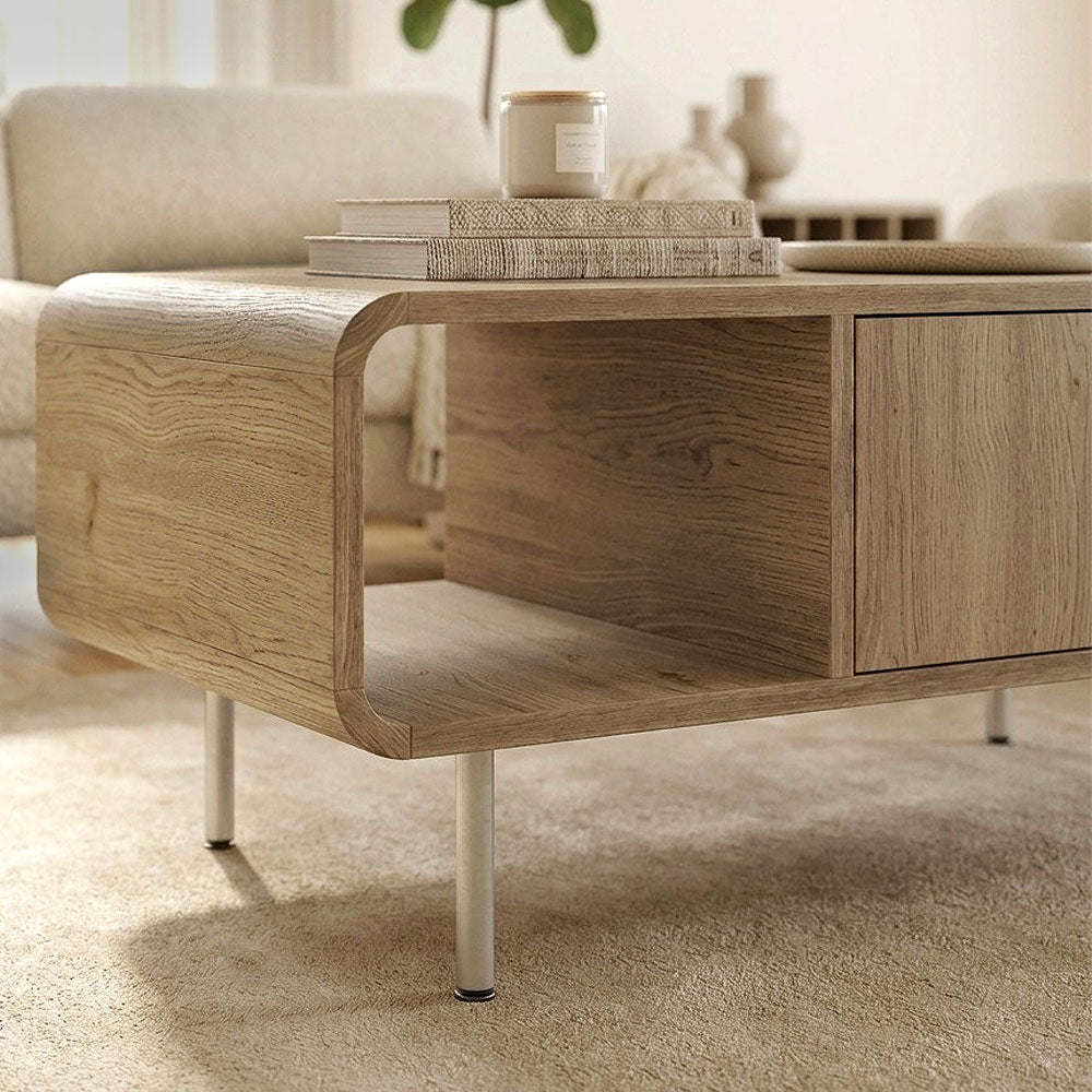 Τραπεζάκι σαλονιού Colia  χρώμα sepet oak 90x60x40,4εκ.