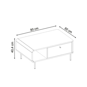 Τραπεζάκι σαλονιού Colia  χρώμα sepet oak 90x60x40,4εκ. - Pakobazaar