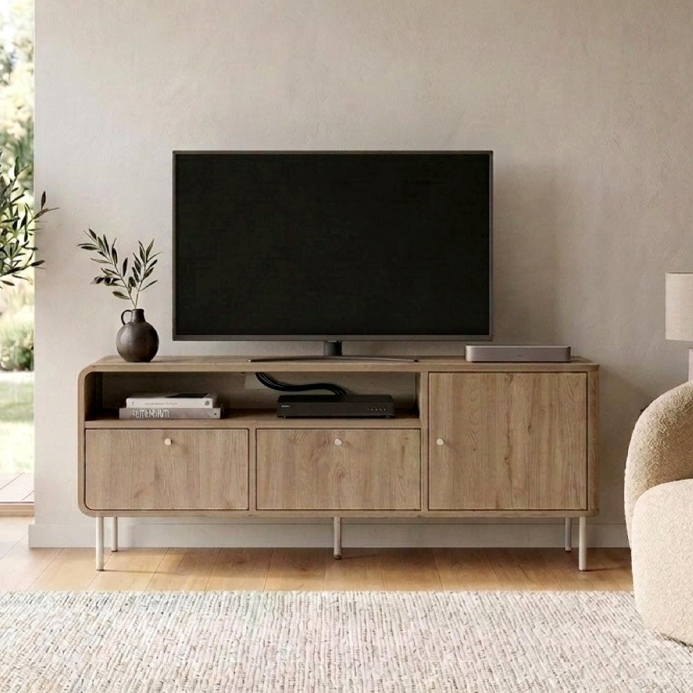 Έπιπλο τηλεόρασης Colia  χρώμα sepet oak 140,3x34x55,7εκ.