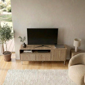 Έπιπλο τηλεόρασης Colia  χρώμα sepet oak 140,3x34x55,7εκ. - Pakobazaar