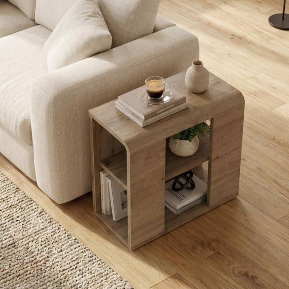 Τραπεζάκι βοηθητικό Colia  χρώμα sepet oak 58x25x50εκ.