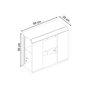 Τραπεζάκι βοηθητικό Colia  χρώμα sepet oak 58x25x50εκ. - Pakobazaar
