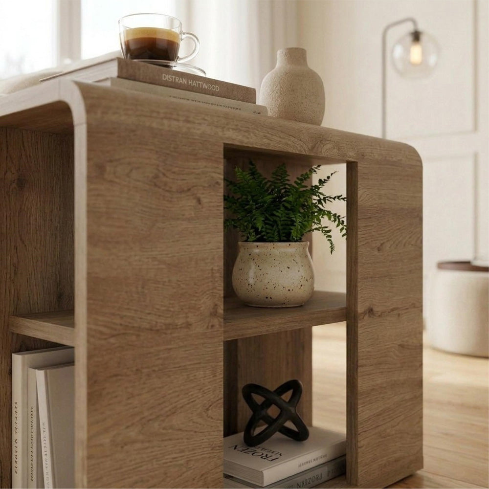 Τραπεζάκι βοηθητικό Colia  χρώμα sepet oak 58x25x50εκ.
