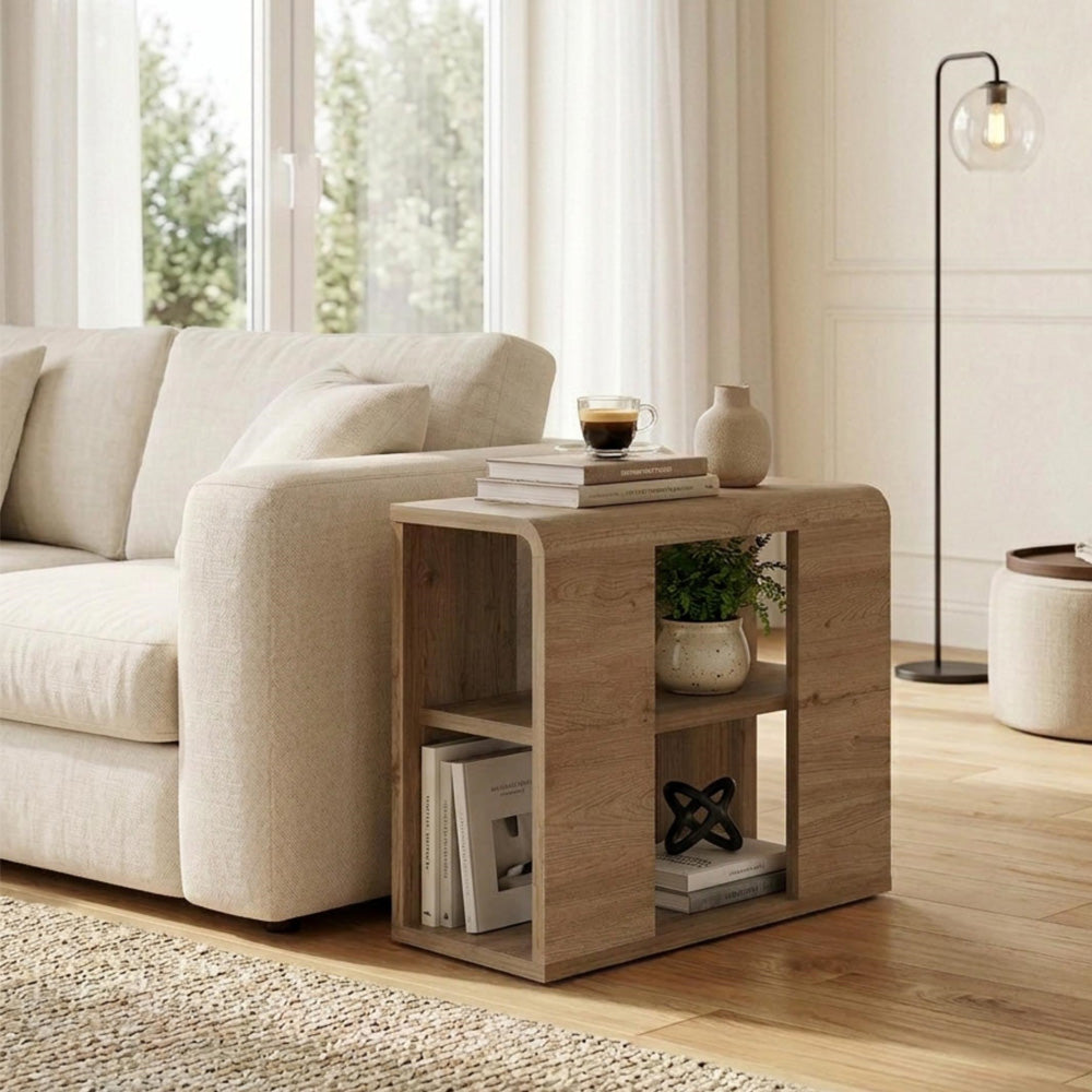 Τραπεζάκι βοηθητικό Colia  χρώμα sepet oak 58x25x50εκ.