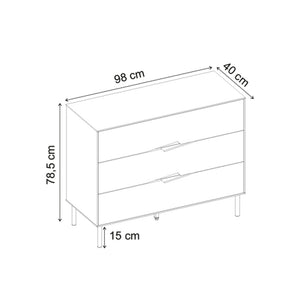 Συρταριέρα Marquise  χρώμα sandstone 98x40x78,5εκ. - Pakobazaar