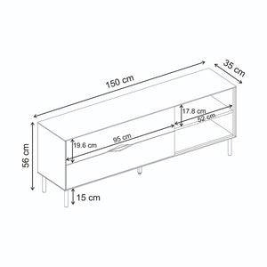 Έπιπλο τηλεόρασης Marquise  χρώμα sandstone 150x35x56εκ. - Pakobazaar