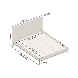 Κρεβάτι Mars  χρώμα καρυδί Ud 160x200εκ. - Pakobazaar