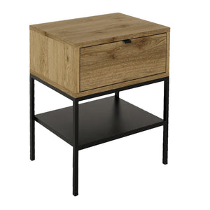 Κομοδίνο Melis  χρώμα καρυδί Ud 45x35x56,4εκ. - Pakobazaar