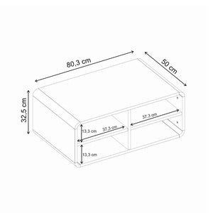 Τραπεζάκι σαλονιού Rovel  χρώμα sepet oak 80,3x50x32,5εκ. - Pakobazaar