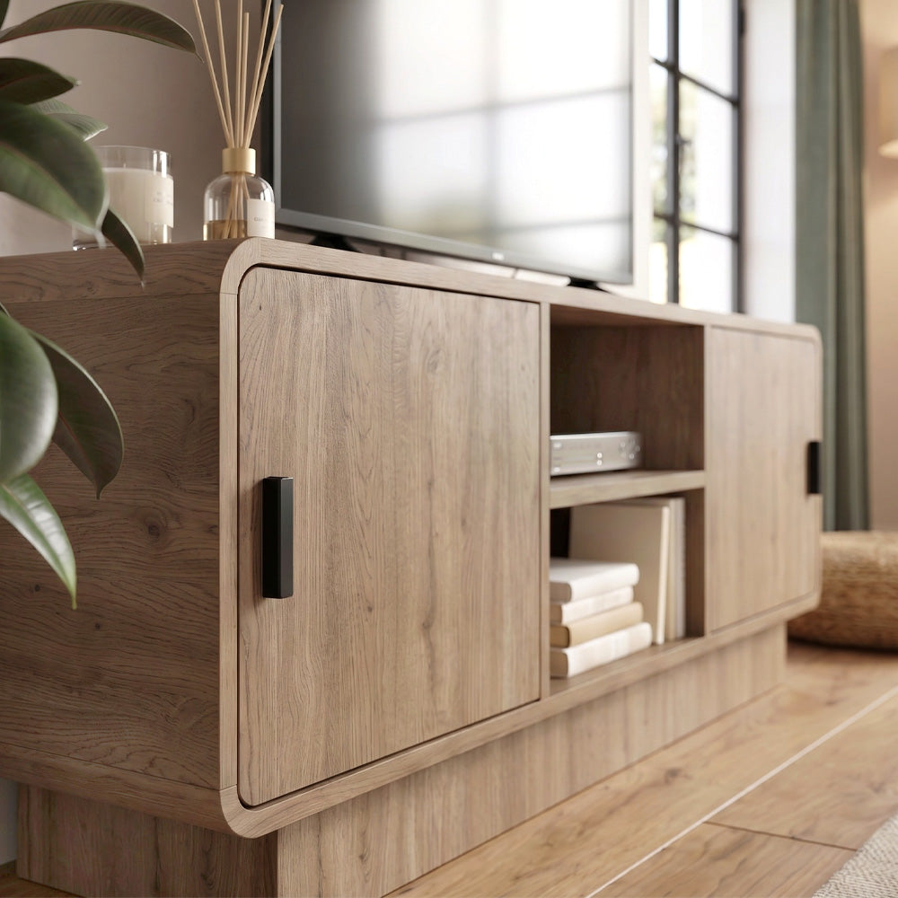 Έπιπλο τηλεόρασης Rovel  χρώμα sepet oak 140,3x39x50εκ.