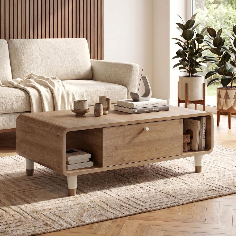 Τραπεζάκι σαλονιού Doro  χρώμα sepet oak 100x60x34,6εκ.