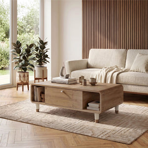 Τραπεζάκι σαλονιού Doro  χρώμα sepet oak 100x60x34,6εκ. - Pakobazaar