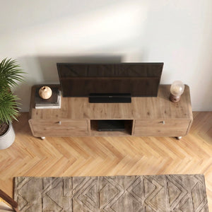 Έπιπλο τηλεόρασης Doro  χρώμα sepet oak 150x34x41εκ. - Pakobazaar