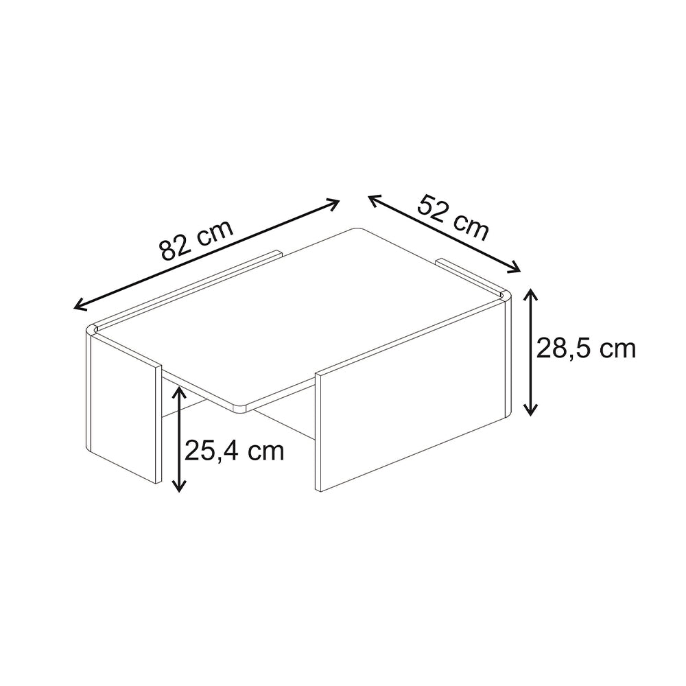 Τραπεζάκι σαλονιού Bora  χρώμα sepet oak 82x52x28,5εκ. - Pakobazaar