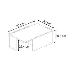 Τραπεζάκι σαλονιού Bora  χρώμα sepet oak 82x52x28,5εκ. - Pakobazaar