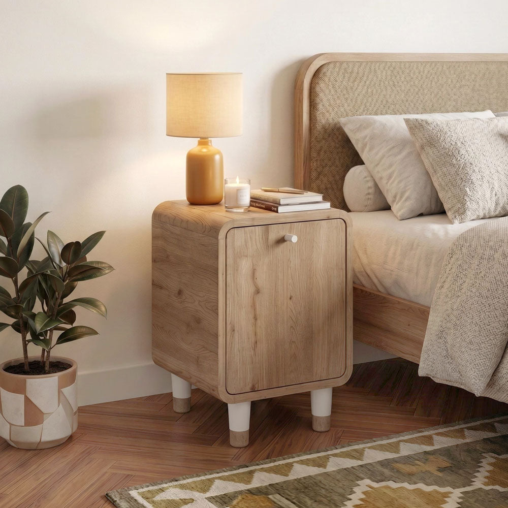 Κομοδίνο Doro  χρώμα sepet oak 35,3x34x51εκ. - Pakobazaar