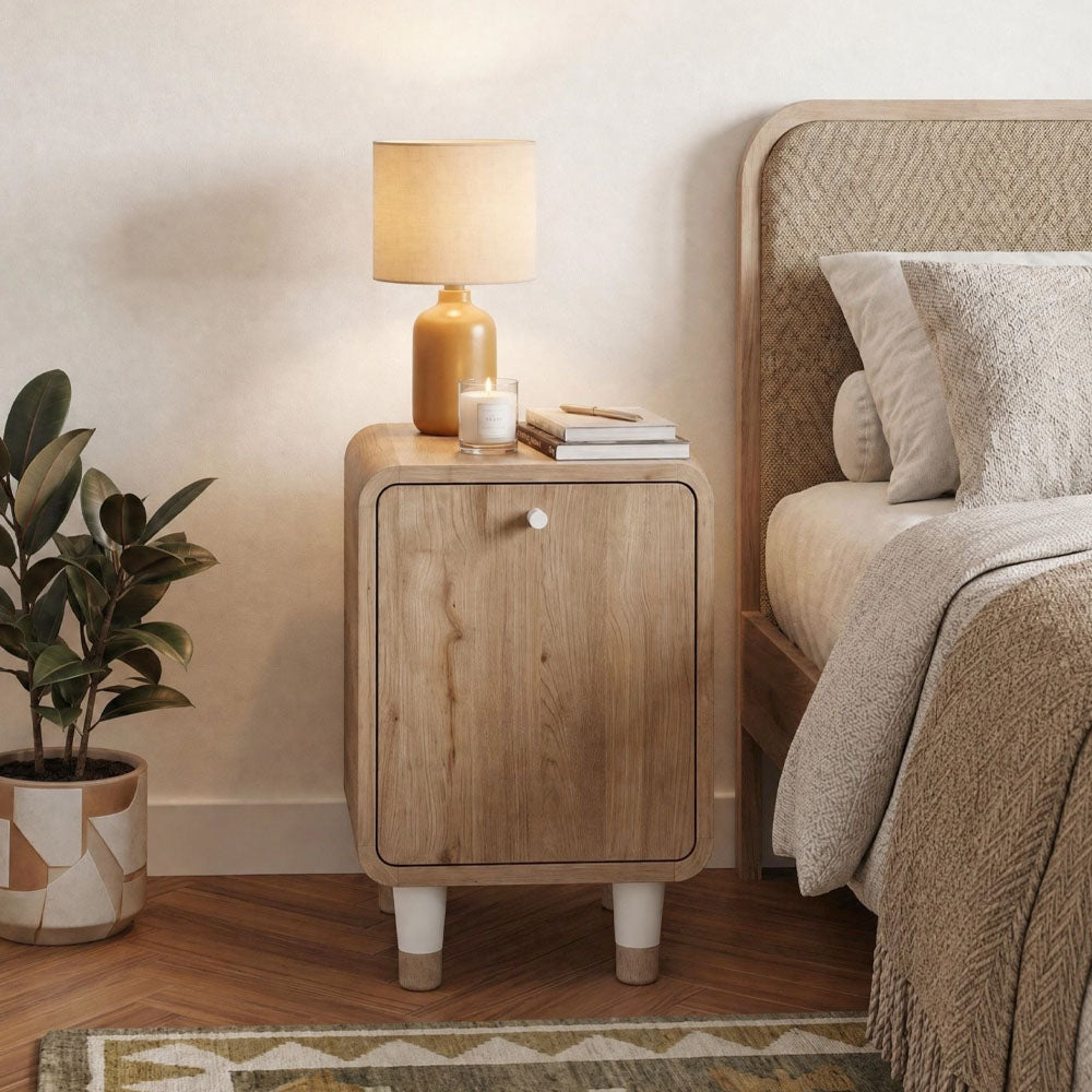 Κομοδίνο Doro  χρώμα sepet oak 35,3x34x51εκ. - Pakobazaar