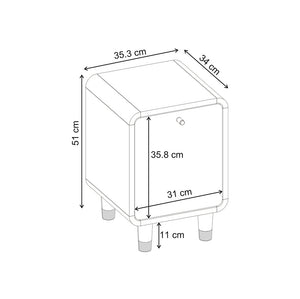 Κομοδίνο Doro  χρώμα sepet oak 35,3x34x51εκ. - Pakobazaar