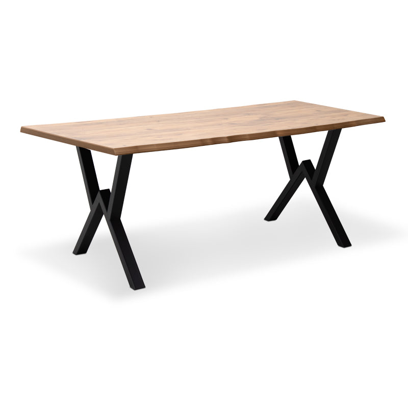 Τραπέζι Walter  Mdf - μεταλλικό χρώμα ακακίας 160x80x75εκ. - Pakobazaar
