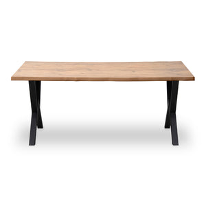 Τραπέζι Walter  Mdf - μεταλλικό χρώμα ακακίας 160x80x75εκ. - Pakobazaar
