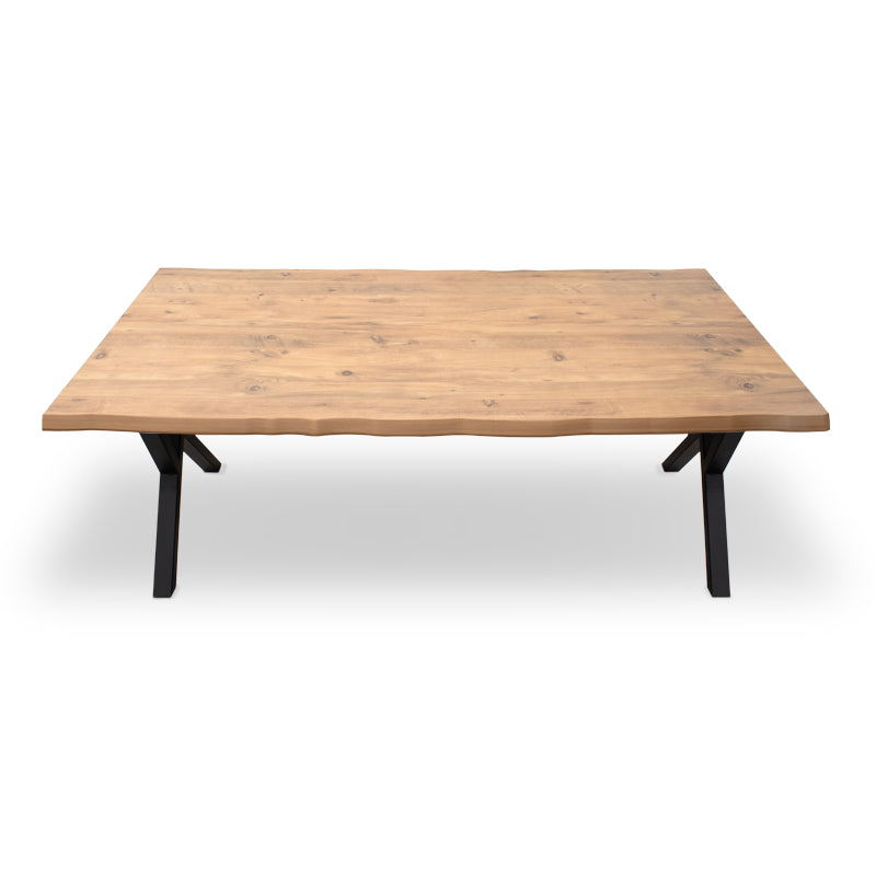 Τραπέζι Walter  Mdf - μεταλλικό χρώμα ακακίας 160x80x75εκ. - Pakobazaar