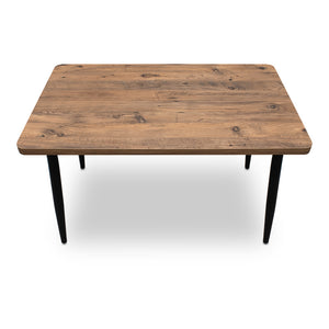 Τραπέζι Levico  Mdf - μεταλλικό χρώμα ακακίας 130x75x75εκ.