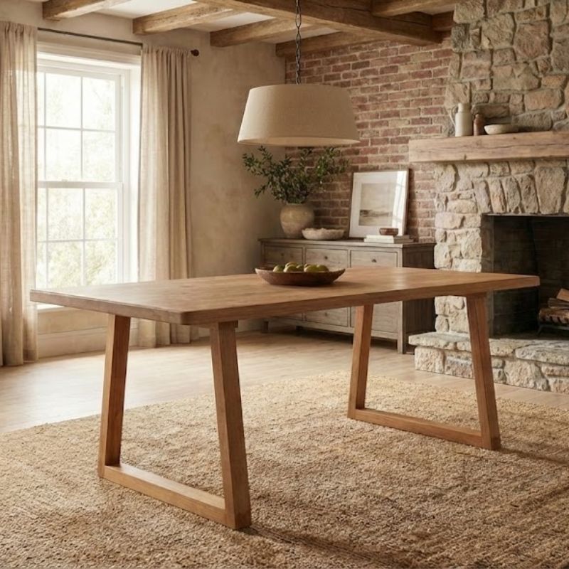 Τραπέζι Liora  Mdf - ξύλινο χρώμα ακακίας 180x90x75εκ. - Pakobazaar