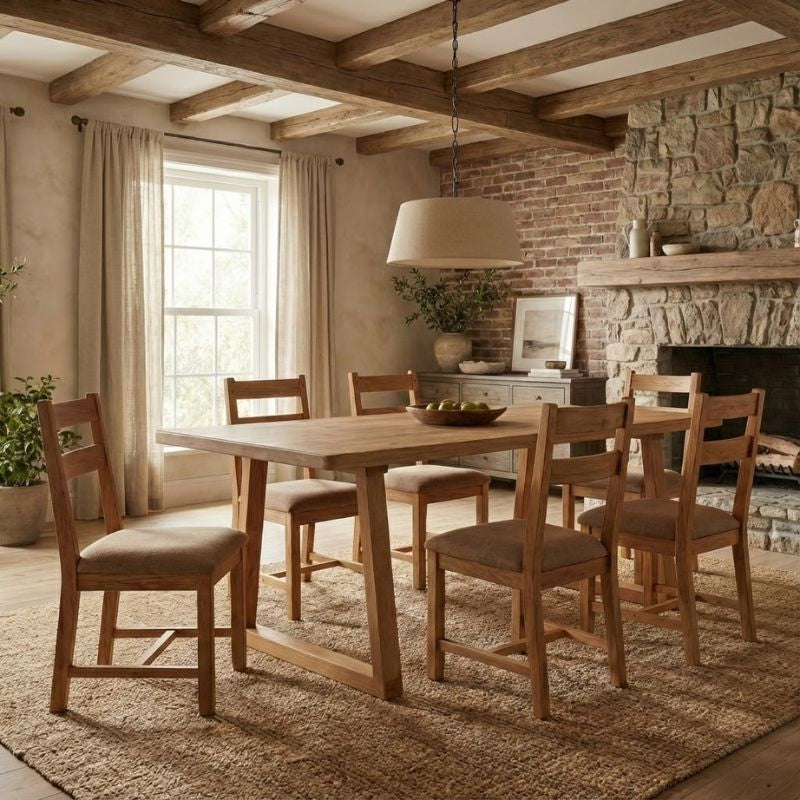 Τραπέζι Liora  Mdf - ξύλινο χρώμα ακακίας 180x90x75εκ. - Pakobazaar