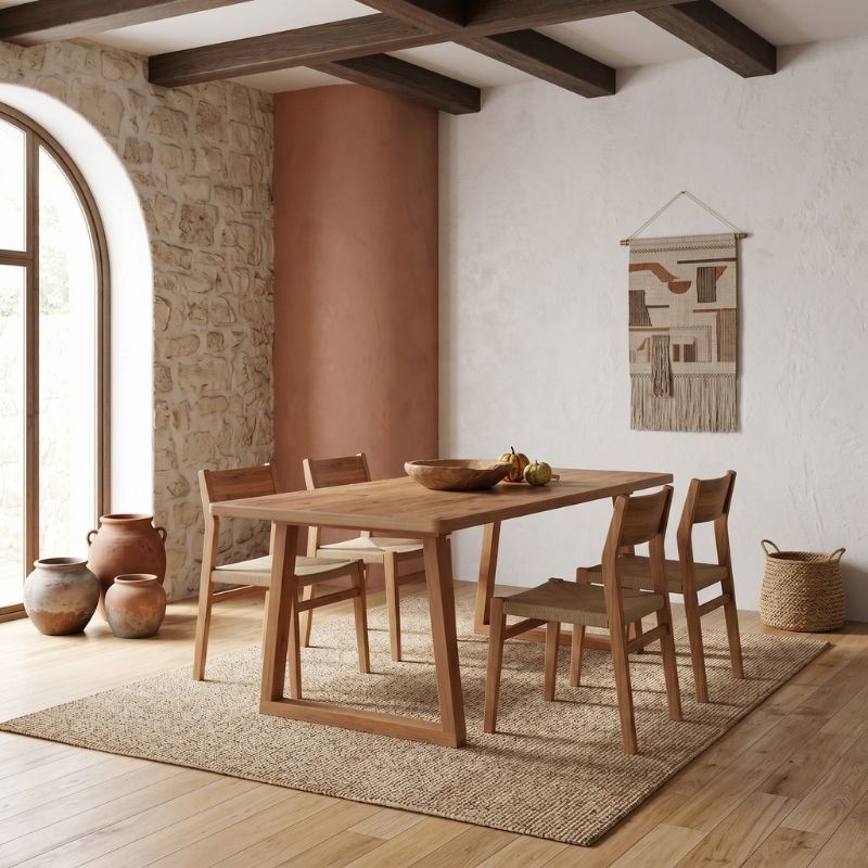 Τραπέζι Liora  Mdf - ξύλινο χρώμα ακακίας 180x90x75εκ. - Pakobazaar