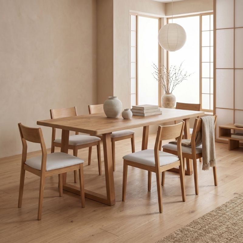 Τραπέζι Liora  Mdf - ξύλινο χρώμα ακακίας 180x90x75εκ. - Pakobazaar