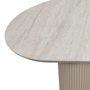 Τραπέζι Hazar  Mdf χρώμα travertine - sandstone 180x90x77εκ. - Pakobazaar