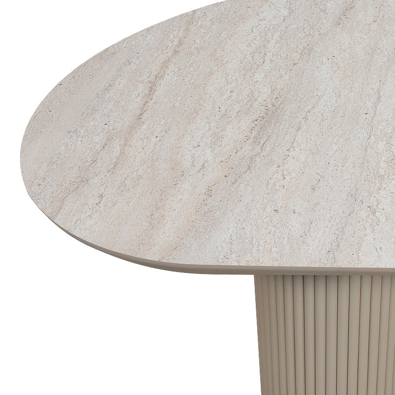 Τραπέζι Hazar  Mdf χρώμα travertine - sandstone 180x90x77εκ. - Pakobazaar