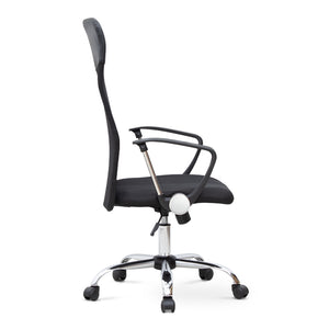 Καρέκλα γραφείου Marco  με ύφασμα Mesh χρώμα μαύρο 62x59x110/120εκ. - Pakobazaar
