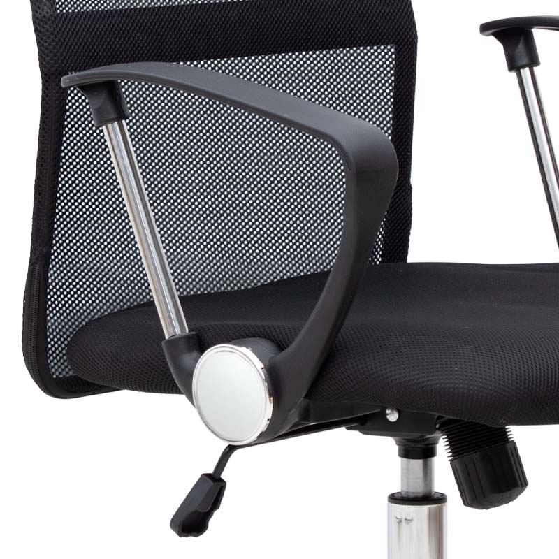 Καρέκλα γραφείου Marco  με ύφασμα Mesh χρώμα μαύρο 62x59x110/120εκ. - Pakobazaar