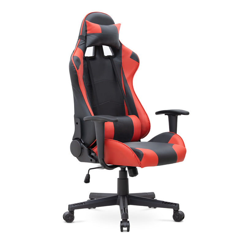 Καρέκλα γραφείου Gaming Alonso  από τεχνόδερμα χρώμα κόκκινο - μαύρο 67x70x125/135 εκ. - Pakobazaar