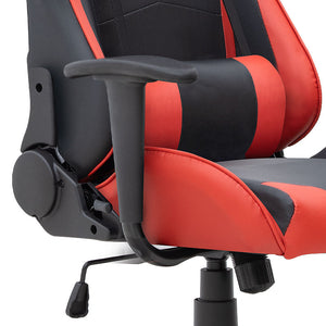 Καρέκλα γραφείου Gaming Alonso  από τεχνόδερμα χρώμα κόκκινο - μαύρο 67x70x125/135 εκ. - Pakobazaar