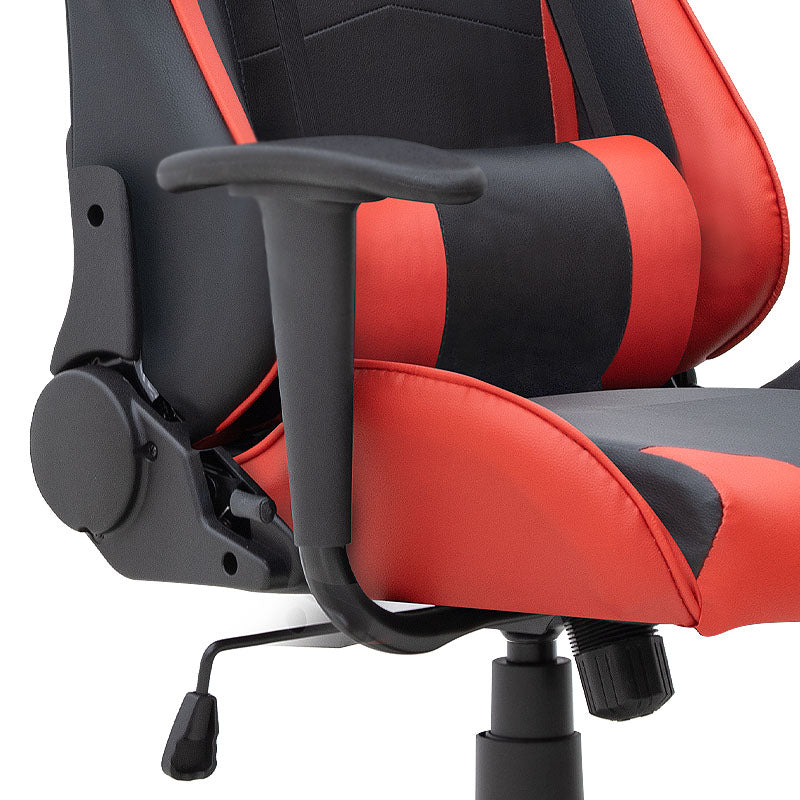 Καρέκλα γραφείου Gaming Alonso  από τεχνόδερμα χρώμα κόκκινο - μαύρο 67x70x125/135 εκ. - Pakobazaar
