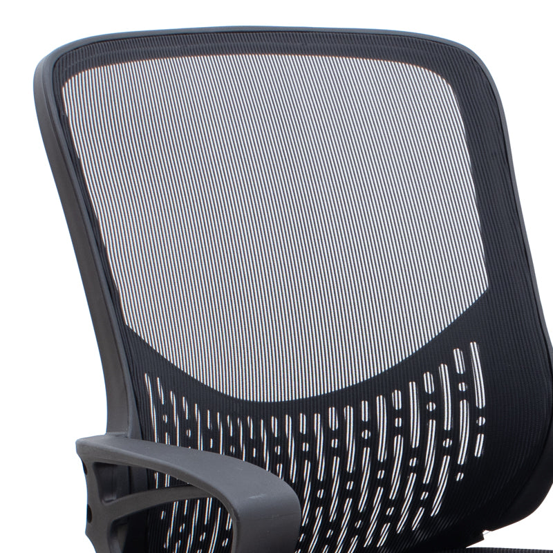 Καρέκλα γραφείου Freda  με ύφασμα Mesh χρώμα μαύρο 65x65x90/100εκ. - Pakobazaar
