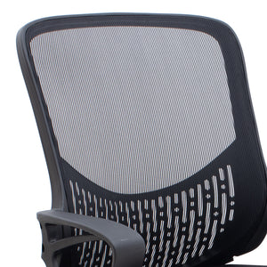 Καρέκλα γραφείου Freda  με ύφασμα Mesh χρώμα μαύρο 65x65x90/100εκ. - Pakobazaar