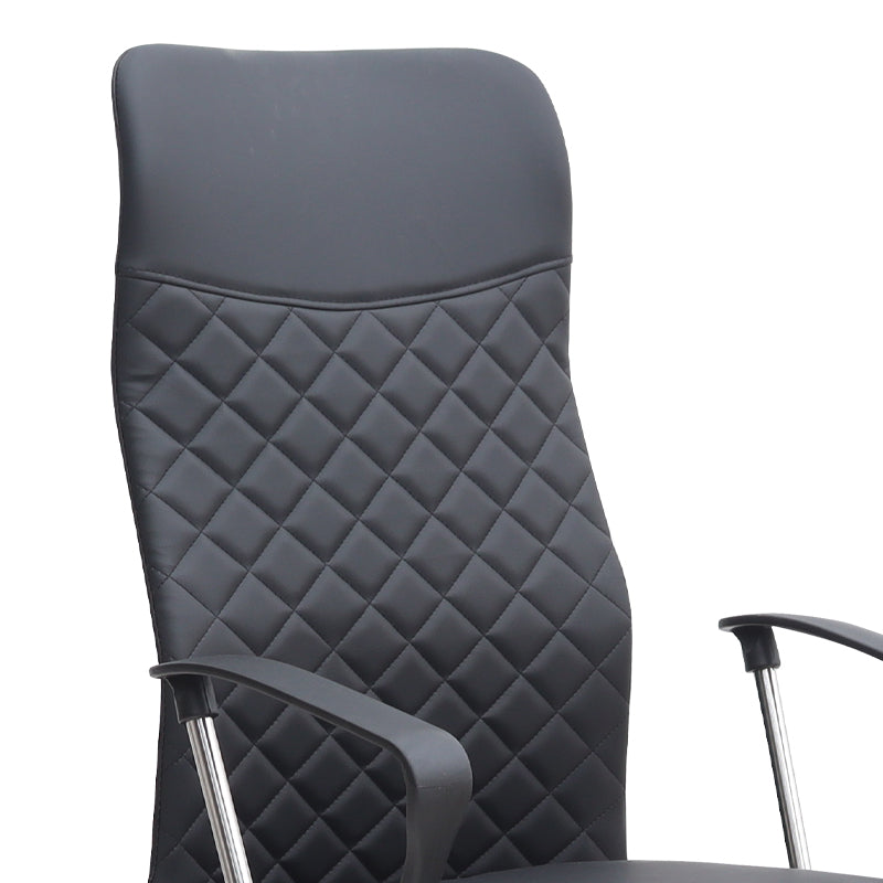 Καρέκλα γραφείου Novaro  από τεχνόδερμα χρώμα μαύρο 61x68x111/121εκ.