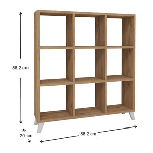 Βιβλιοθήκη Saul  χρώμα pine oak 88,2x20x88,2εκ. - Pakobazaar