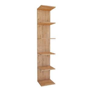 Βιβλιοθήκη - Ραφιέρα τοίχου Ogden  χρώμα pine oak 34,5x30x180εκ.