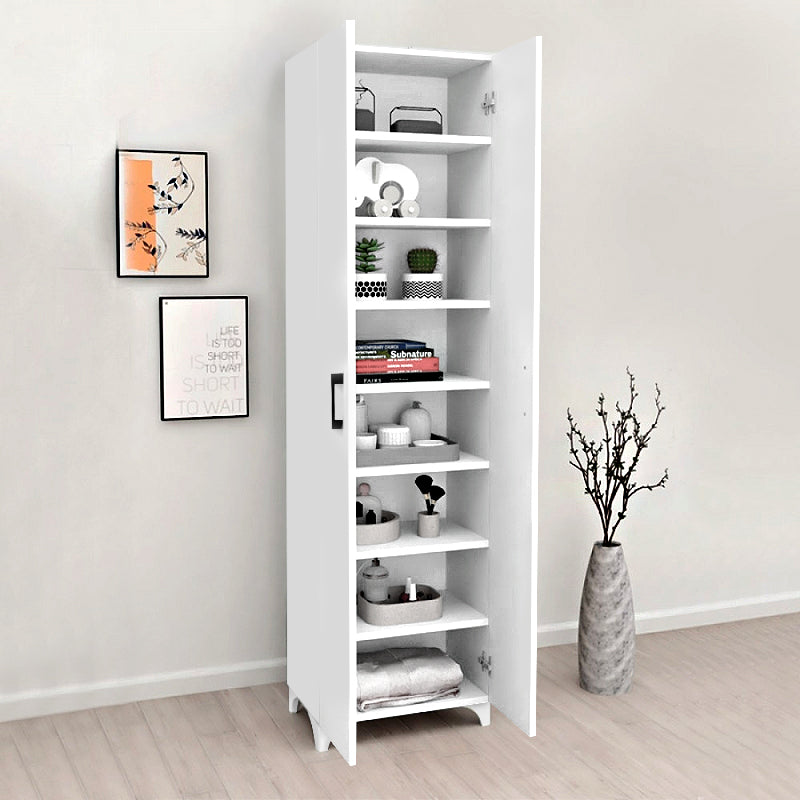 Ντουλάπα - Παπουτσοθήκη Lilly  χρώμα λευκό 49x32x178εκ.