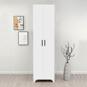 Ντουλάπα - Παπουτσοθήκη Lilly  χρώμα λευκό 49x32x178εκ.