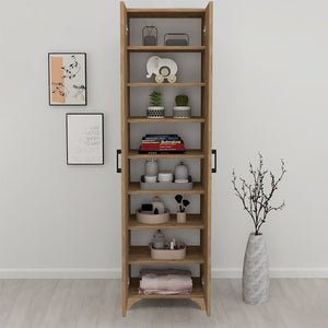 Ντουλάπα - Παπουτσοθήκη Lilly  χρώμα pine oak 49x32x178εκ.