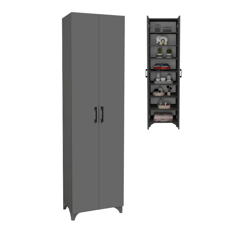 Ντουλάπα - Παπουτσοθήκη Lilly  χρώμα ανθρακί 49x32x178εκ.