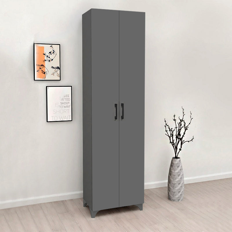 Ντουλάπα - Παπουτσοθήκη Lilly  χρώμα ανθρακί 49x32x178εκ.