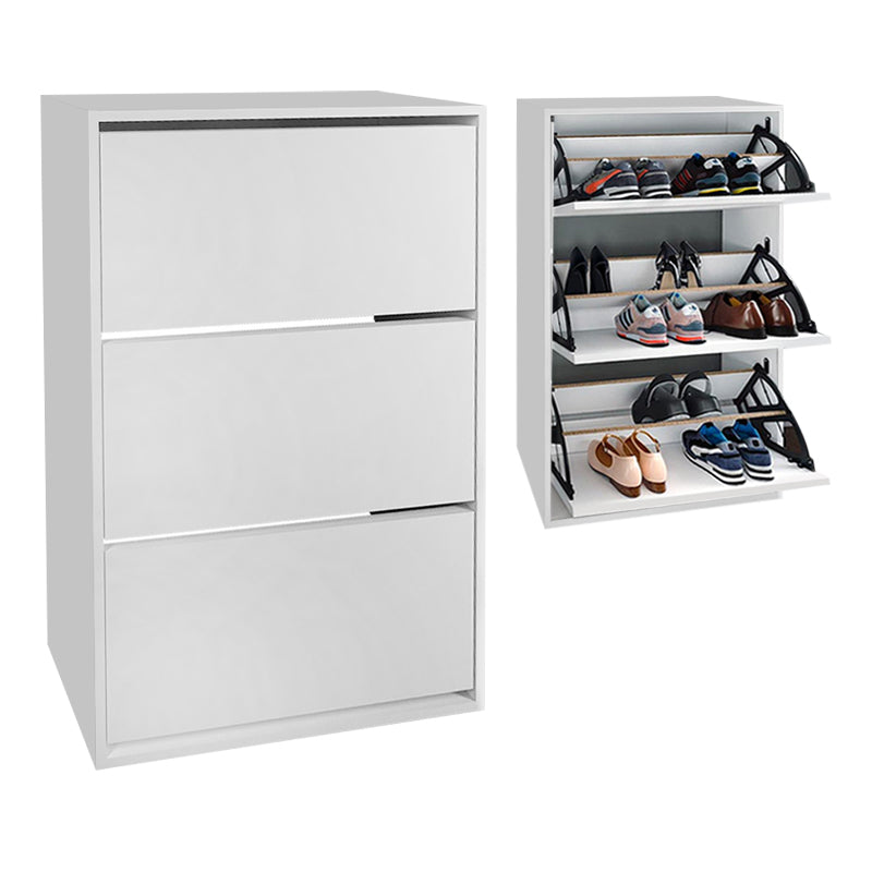 Παπουτσοθήκη Nave  18 ζευγών χρώμα λευκό 73,6x24x110εκ. - Pakobazaar